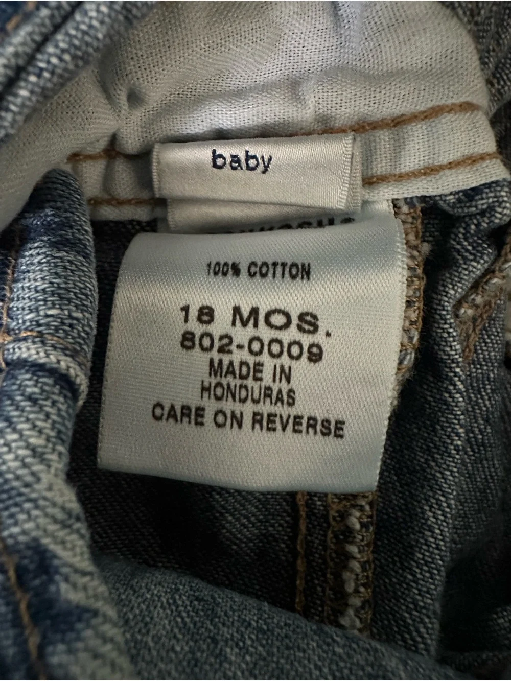 18 mo Oshkosh B’Gosh Blue Denim Sports Patch Overalls